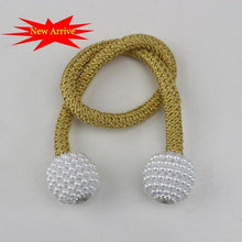 Load image into Gallery viewer, Magnetic Curtain Clip Room Accessories Pearl Ball Curtains Holder Tieback Home Decor Hanging Ball Buckle Tie Back Curtain Tiebacks Pearl Ball Home Curtain Buckle The Most Convenient Tie Backs Weave Clips Rope Straps Holder
