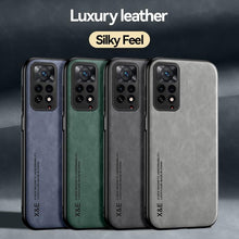 Load image into Gallery viewer, Magnetic Leather Case For Xiaomi Redmi Note 11 10 11E 9 Pro 11s 10s 12 Poco X4 GT Mi 10T 12T 11T 11 Lite 5G NE Cover Extra Thin Premium Mobile Phone Case Genuine Leather Shockproof Phone Cover
