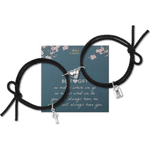 Load image into Gallery viewer, Magnetic Love Heart Attraction Couple Bracelets Distance Relationship Braid Rope Bracelet Magnet Matching Couples Mutual Attraction Couples Bracelets Matching Bracelets For Couples Magnetic Peach Heart Bracelet For Girlfriend
