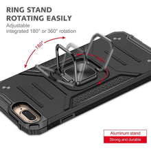 Load image into Gallery viewer, Magnetic Metal Ring Stand Holder Phone Case Cover For iPhone 11 12 13 14 Pro Max Xs XR X 8 7 6 6s Plus Rotating Ring Kickstand Fit Magnetic Car Mount Heavy Duty Dual Layer Shockproof Phone Case
