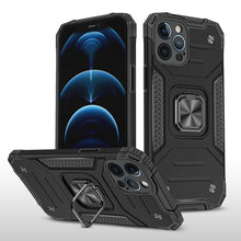 Load image into Gallery viewer, Magnetic Metal Ring Stand Holder Phone Case Cover For iPhone 11 12 13 14 Pro Max Xs XR X 8 7 6 6s Plus Rotating Ring Kickstand Fit Magnetic Car Mount Heavy Duty Dual Layer Shockproof Phone Case
