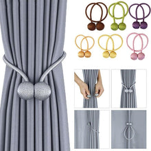 Load image into Gallery viewer, Magnetic Pearl Ball Curtain Tiebacks Accessories Holdbacks Buckle Accessory Buckles Clasp Clips Curtain Hook Holder Holder Clips For Home Office Window 49CM
