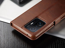 Load image into Gallery viewer, Magnetic PU Leather Wallet-Style Phone Case Fashion Flip Case with Card Slot Leather Case for Xiaomi 12T 11T Poco X4 GT X3 M3 M4 Pro NFC F4 F3 Flip Cover Mi 11 Lite 10T Redmi 9C Note 11S 10S 9S 9T 9A 8T 7

