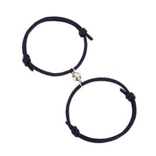 Load image into Gallery viewer, Magnetic Simple Matching Bracelets For Couples Silver Alloy Magnet Charm Adjustable Trendy Red Rope Couples Bracelets Vows Of Eternal Love Adjustable Jewelry Gifts Set
