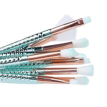 Load image into Gallery viewer, Makeup Brushes Kit Natural Tool Pencil Cosmetics Foundation Artist Mermaid Highlighter Face Set Of Bronzer Eyeshadow Lip
