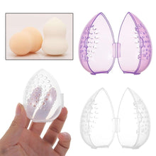 Load image into Gallery viewer, Makeup Sponge Case Capsule Shaped Box Container Makeup Drying Holder Easy Sponge Display Storage Cosmetic Puff Holder Egg Shape Box
