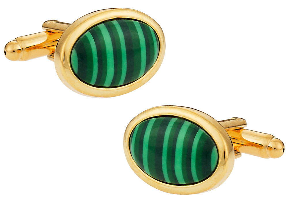 Malachite Gold Cufflinks