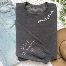 Load image into Gallery viewer, Mama Curved Neck Personalized Crew Sweatshirt
