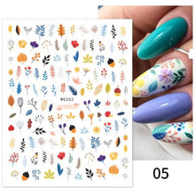 Load image into Gallery viewer, Maple Leaves 3D Nail Stickers Fall Leaf Flowers Line Sliders For Nails Self Adhesive Stickers Autumn Manicuring Decals Transfer Nail Decals Sticker For Pretty Girl Self-Adhesive Nail Decals Designer Nail Stickers for Acrylic
