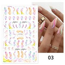 Load image into Gallery viewer, Maple Leaves 3D Nail Stickers Fall Leaf Flowers Line Sliders For Nails Self Adhesive Stickers Autumn Manicuring Decals Transfer Nail Decals Sticker For Pretty Girl Self-Adhesive Nail Decals Designer Nail Stickers for Acrylic
