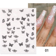 Load image into Gallery viewer, Maple Leaves 3D Nail Stickers Fall Leaf Flowers Line Sliders For Nails Self Adhesive Stickers Autumn Manicuring Decals Transfer Nail Decals Sticker For Pretty Girl Self-Adhesive Nail Decals Designer Nail Stickers for Acrylic
