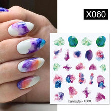 Load image into Gallery viewer, Marble Blooming 3D Nail Sticker Decals Flower Leaves Transfer Water Sliders Abstract Geometric Lines Nail Watermark Decals iridescent Decoration Nail Self-Adhesive Decals Nail Stickers Water Transfer Fresh Nail Decals for Nail Art Butterfly Palm
