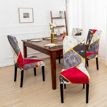 Load image into Gallery viewer, Marble Printed Stretch Chair Cover For Dining Room Office Banquet Chair Protector Elastic Material Armchair Cover  Chair Cover Chair Slipcover Marble Background Texture Parson Chair
