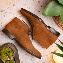 Load image into Gallery viewer, 46-592-TOB MARCO Suede Calfskin Chukka Boot, Tobacco
