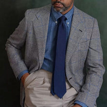 Load image into Gallery viewer, Marino - Navy Blue Silk Grenadine Tie
