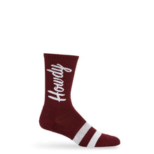 Load image into Gallery viewer, Maroon Howdy Casual Socks
