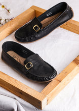 Load image into Gallery viewer, MARY Genuine Leather Women&#39;s Slip On Buckle Loafers
