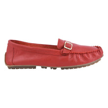 Load image into Gallery viewer, MARY Genuine Leather Women&#39;s Slip On Buckle Loafers
