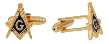 Load image into Gallery viewer, Men's Masonic Cufflinks in Gold - Made in USA
