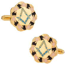 Load image into Gallery viewer, Masonic Loving Brotherhood Hands Cufflinks
