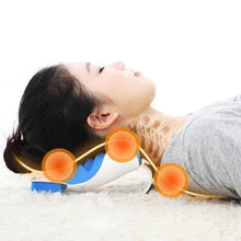 Load image into Gallery viewer, Massage Pillow Support Cervical Pillow Pain Device For Cervical Relax Align Travel Rest Relief Spine Neck Traction Pain Relief and Cervical Spine Alignment Neck and Shoulder Relaxer Cervical Traction Device Neck Stretcher Cervical Spine Alignment
