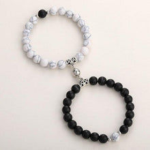 Load image into Gallery viewer, Matching Couple Charm Beads Couple Bracelets Natural Rock Stone Magnet Attractive Symbol Wristlets Women Men Beaded Matching Connect Bracelets For Him And Her Couple Valentine’s Day Best Friend
