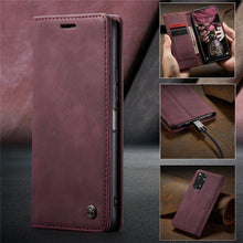 Load image into Gallery viewer, Matte Leather Case for Xiaomi Mi 9T CC9 10T 11T 12T Pro Lite 5G Redmi Note 8 9s 10 11 11S Pro Wallet Flip Cover Poco F3 M3 Pro  Women with Card Holder Kickstand Magnetic Leather Flip Case
