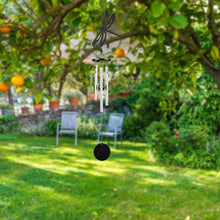 Load image into Gallery viewer, Memorial Butterfly Wind Chimes Angel  Wings Flying Bird Wind Chimes Garden Art Wings Wind Chime Patio Hummingbird Wind Chime Garden Hanging Decoration Outdoor Large Chimes For Patio  Porch Yard Black
