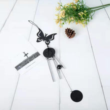 Load image into Gallery viewer, Memorial Butterfly Wind Chimes Angel  Wings Flying Bird Wind Chimes Garden Art Wings Wind Chime Patio Hummingbird Wind Chime Garden Hanging Decoration Outdoor Large Chimes For Patio  Porch Yard Black

