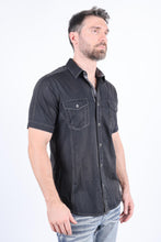 Load image into Gallery viewer, Mens Embroidery Modern Fit Stretch Short Sleeve Shirt
