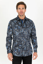 Load image into Gallery viewer, Satin Cotton/Spandex Long Sleeve Shirt - Black
