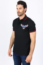 Load image into Gallery viewer, Mens Modern Fit Stretch USA Embroidery Polo
