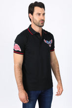 Load image into Gallery viewer, Mens Modern Fit Stretch USA Embroidery Polo
