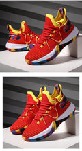 Load image into Gallery viewer, Men Breathable Basketball Shoes Shockproof High Top Sneakers Cushioning Sport Shoes Outdoor Training Ankle Boots Lightning Professional Anti Slip Sports Shoes For Running Walking Sport
