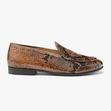 Load image into Gallery viewer, Men's Brown Snakeskin Milano Loafer
