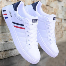 Load image into Gallery viewer, Men Casual Shoes Summer New Fashion Flat Breathable Sneakers Light Sneaker White Business Casual Fashionable Sports Shoes Vulcanized White Flat Sneakers
