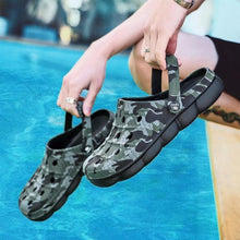 Load image into Gallery viewer, Men Causal Summer Sandals Garden Clogs Soft Memory Hospital Shoes Men Slip On Beach Water Sandals Anti-Skid Water Shoes Summer Garden Camouflage Men Walking Clogs
