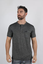 Load image into Gallery viewer, Mens Modern Fit Stretch Henley T-Shirt with Logo
