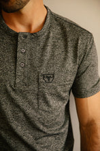 Load image into Gallery viewer, Mens Modern Fit Stretch Henley T-Shirt with Logo
