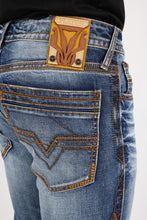 Load image into Gallery viewer, Holt Men&#39;s Dark Blue Boot Cut Jeans
