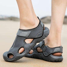 Load image into Gallery viewer, Men Flip Flops Sandals Summer Slippers Summer Beach Slippers Sandals Breathable Slip On Shoes Outdoor Home Slip On Walking Casual Fashion Clogs For Mens
