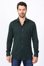 Load image into Gallery viewer, Men’s Modern Fit Stretch Dress Shirt - Green
