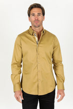 Load image into Gallery viewer, Satin Solid Shirt - Khaki
