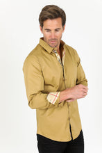Load image into Gallery viewer, Satin Solid Shirt - Khaki
