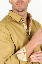 Load image into Gallery viewer, Satin Solid Shirt - Khaki
