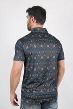 Load image into Gallery viewer, Mens Performance Fabric Modern Fit Stretch Aztec Print Polo
