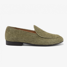 Load image into Gallery viewer, Men's Olive Textured Suede Milano Loafer
