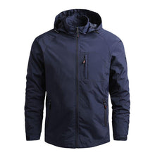 Load image into Gallery viewer, Men Outdoor Hiking Jackets Waterproof Hooded Windbreaker Coat Vintage New Fashion Design Hooded Lightweight Jacket For Men Autumn New Casual Jacket Tactical Men Jackets 5XL
