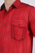 Load image into Gallery viewer, Mens Embroidery Modern Fit Stretch Short Sleeve Shirt
