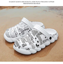 Load image into Gallery viewer, Men's Black Rubber Beach Flip Flops Sandals Wedge Flat Shoes Footwear Fashion Unisex Garden Clogs Sports Sandals Outdoor Indoor Lightweight Clogs
